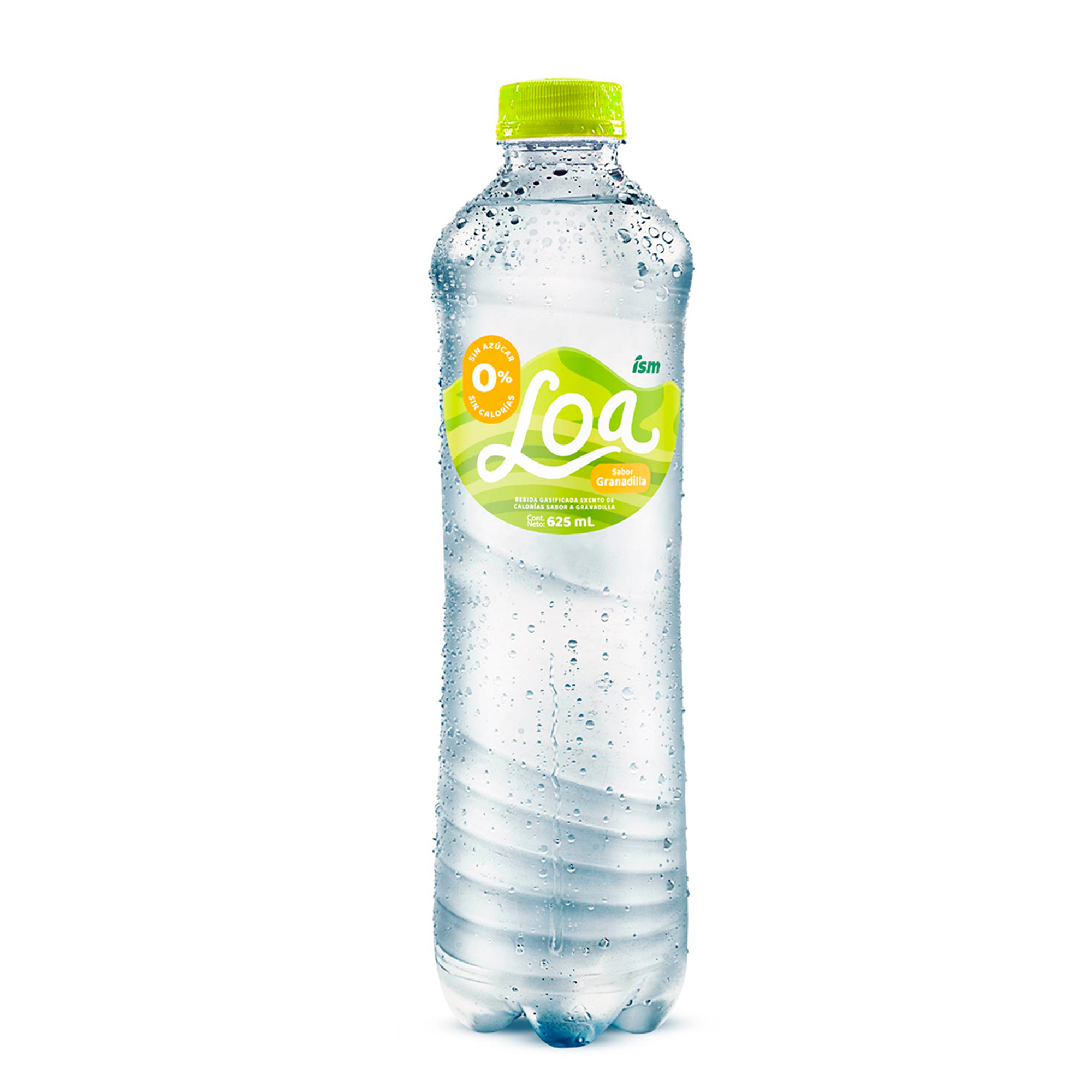 Agua Saborizada con Gas LOA Sabor a Granadilla Botella 625ml