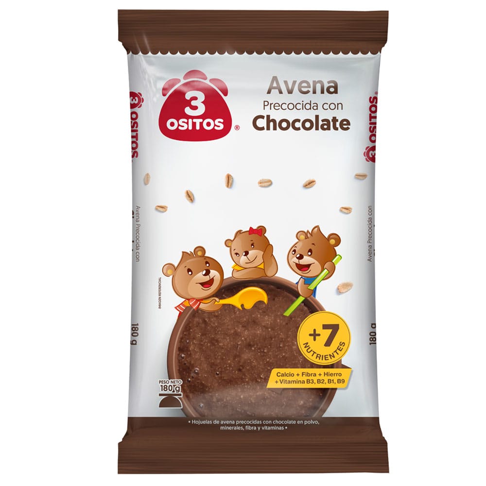 Avena de Chocolate 3 OSITOS Bolsa 180g