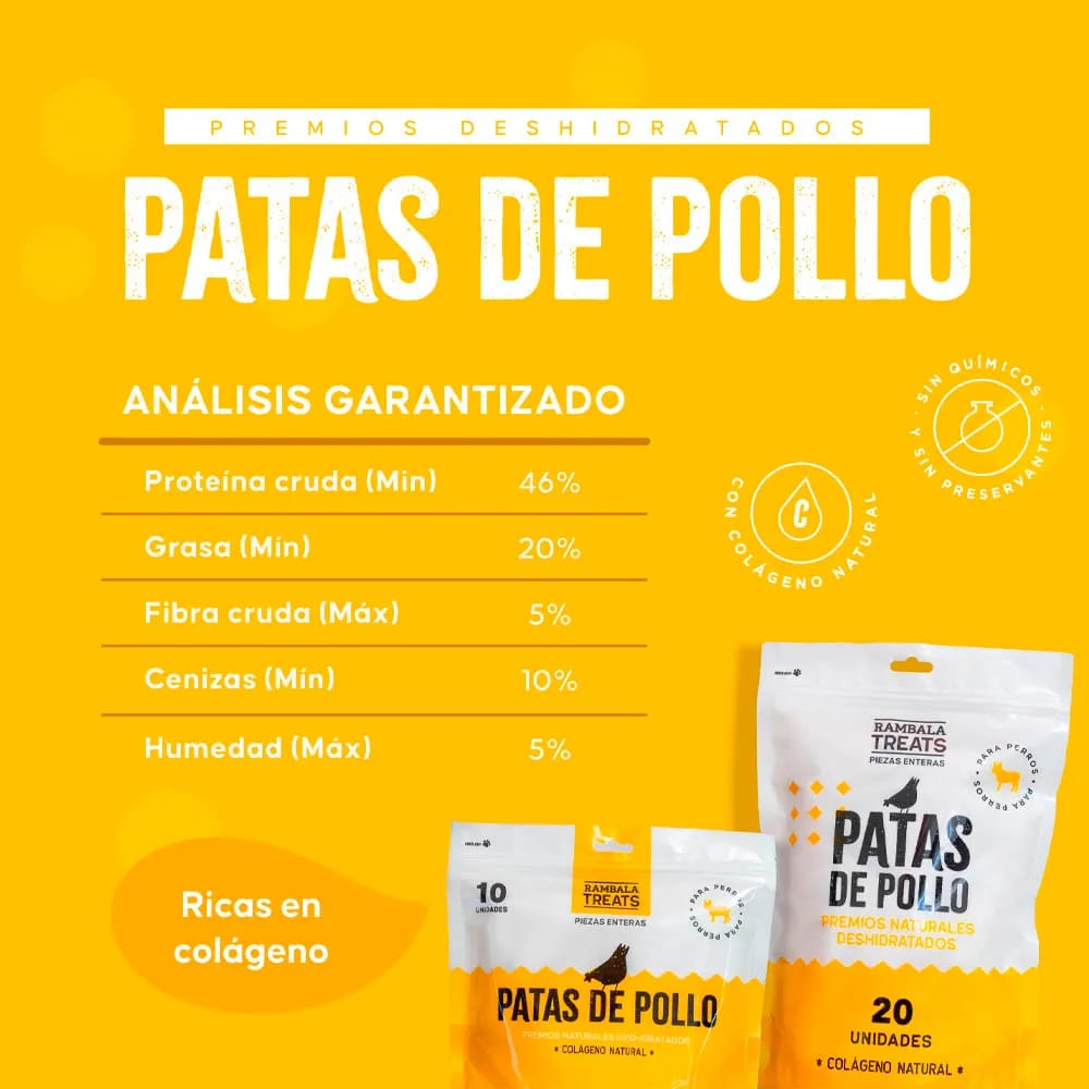 Alimento para Perro RAMBALA Snack Patas de Pollo Doypack 10un