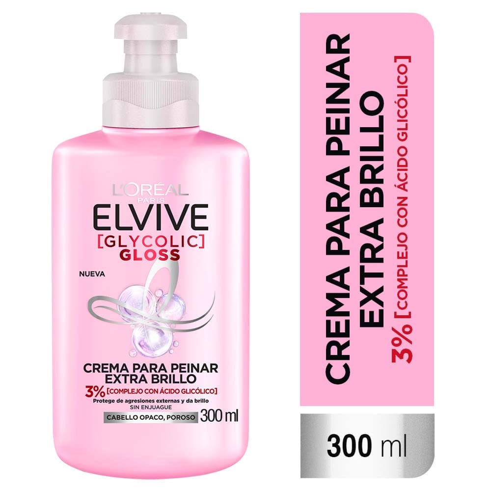 Crema para Peinar ELVIVE Glycolic Gloss Frasco 300ml