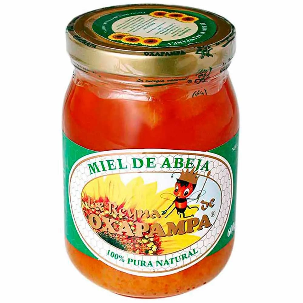 Miel de abeja LA REYNA OXAPAMPA Frasco 600Gr