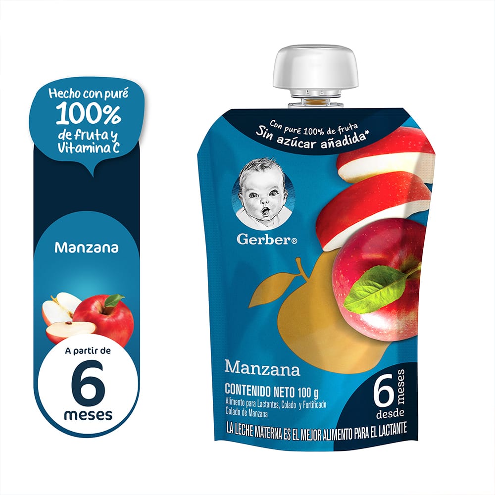 Colado de Manzana GERBER Doypack 100g