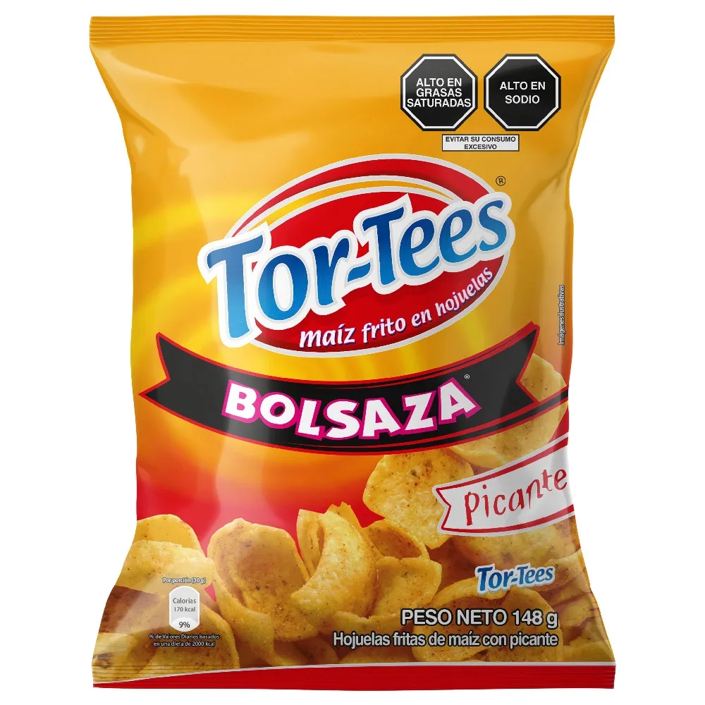 Piqueos TORTEES Picante Bolsa 148g