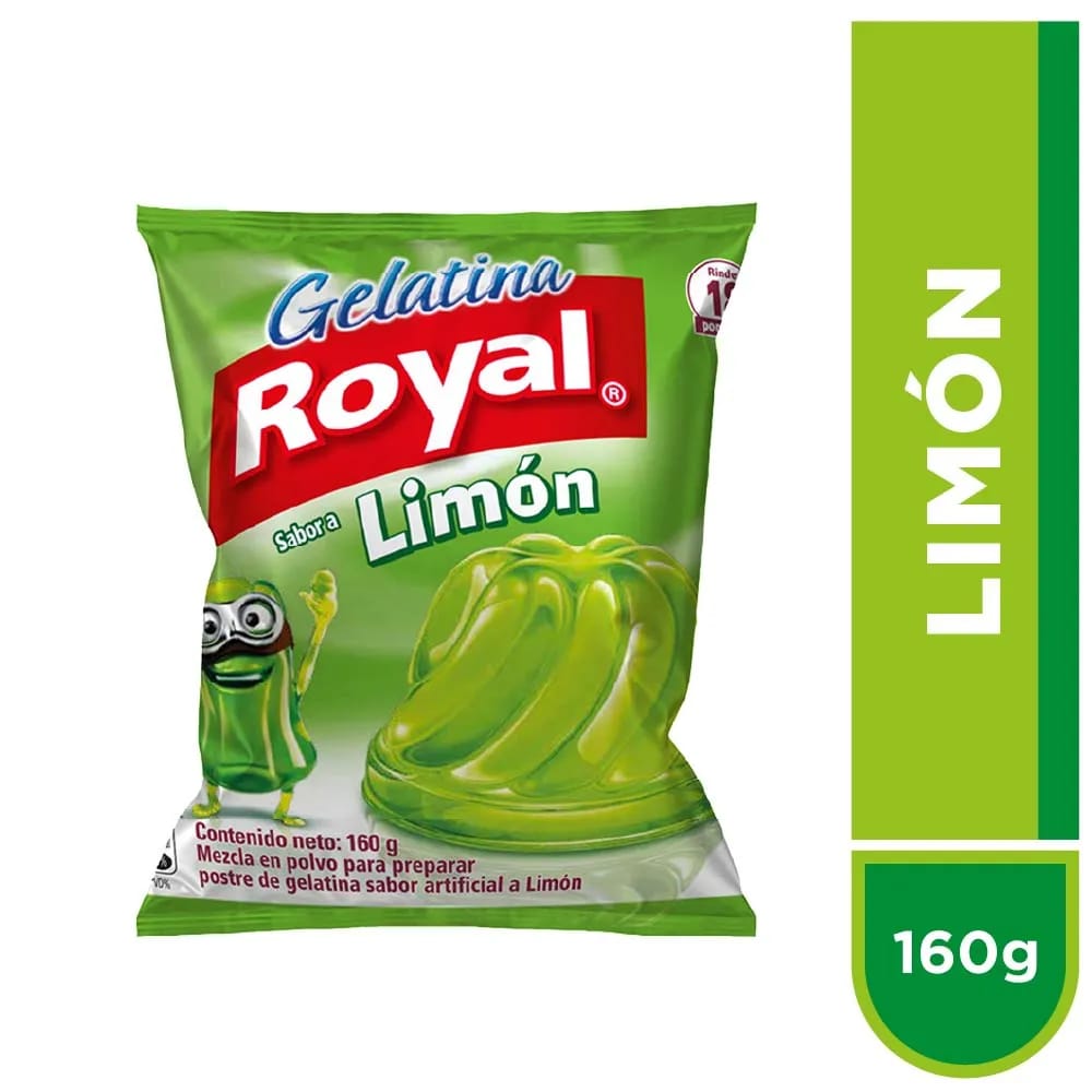 Gelatina ROYAL Sabor a limón Bolsa 160Gr