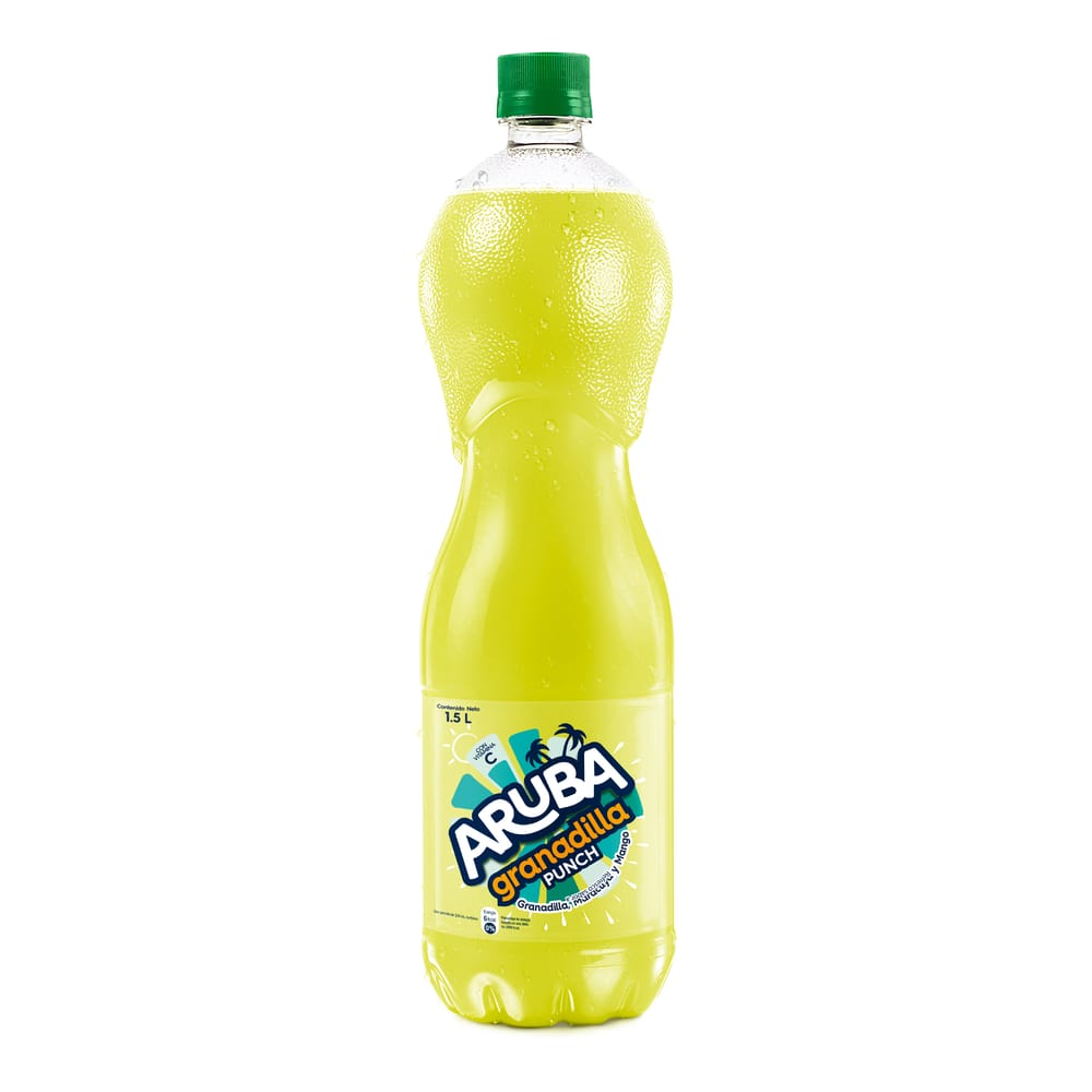 Refresco ARUBA Sabor a Granadilla Punch Botella 1.5L