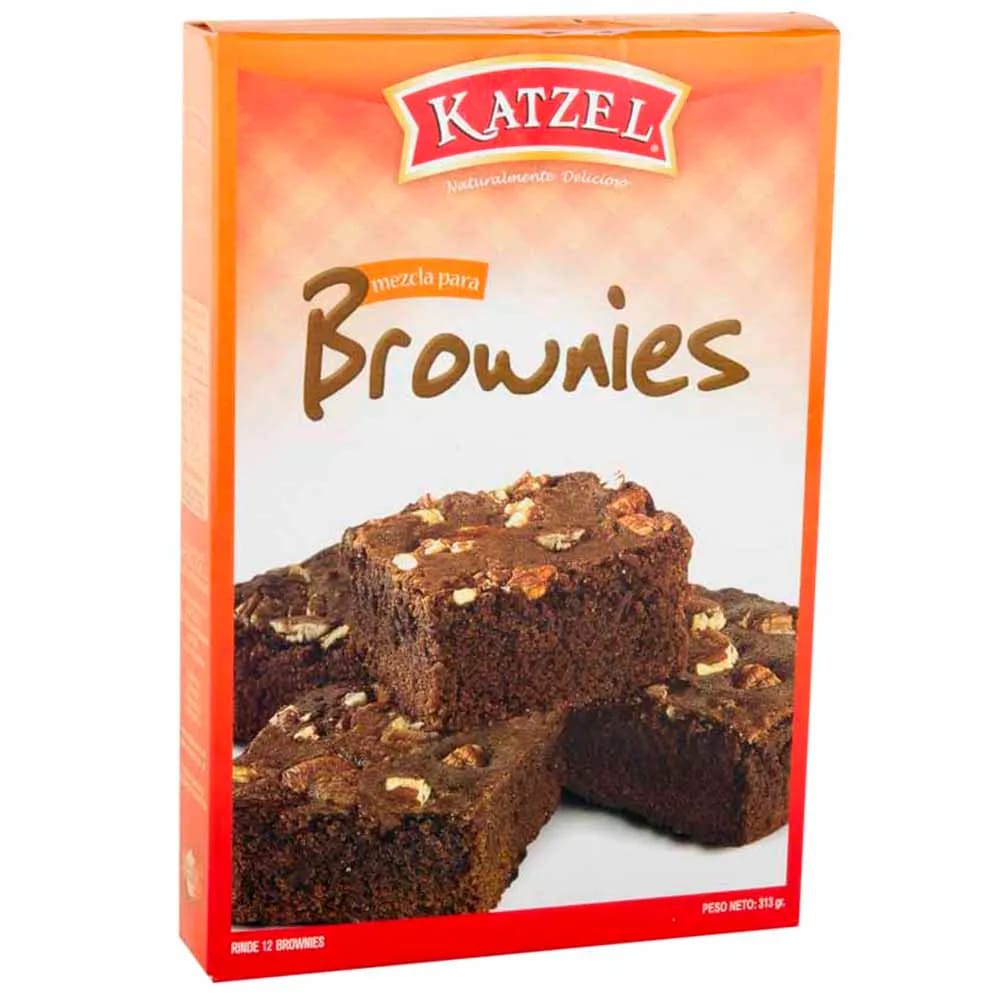 Mezcla en Polvo KATZEL para Preparar Brownies Caja 313g