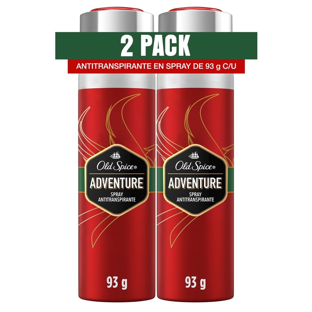 Pack OLD SPICE Desodorante para Hombre en Aerosol Adventure Frasco 150ml x 2un