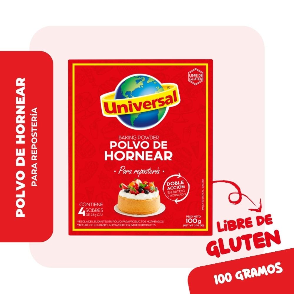Polvo de Hornear UNIVERSAL Caja 100g