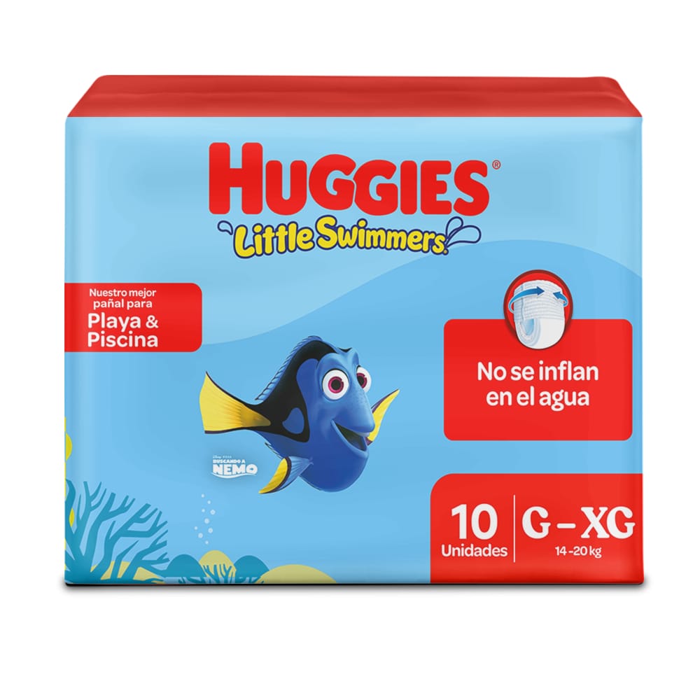 Pañales HUGGIES Little Swimmers Etapa 3-4/G-XG Paquete 10un