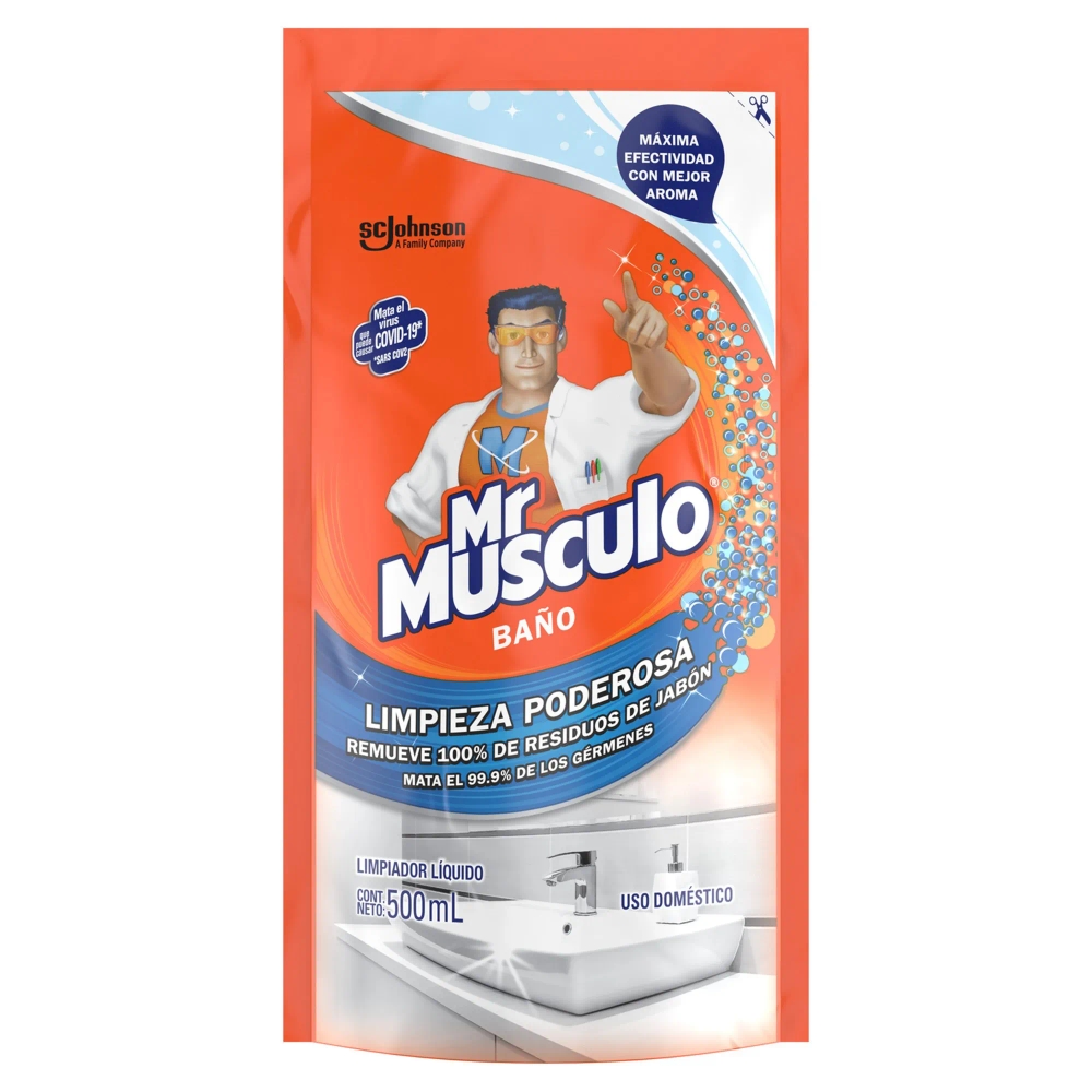 Desinfectante Líquido de Baño MR. MÚSCULO Repuesto Doypack 500ml