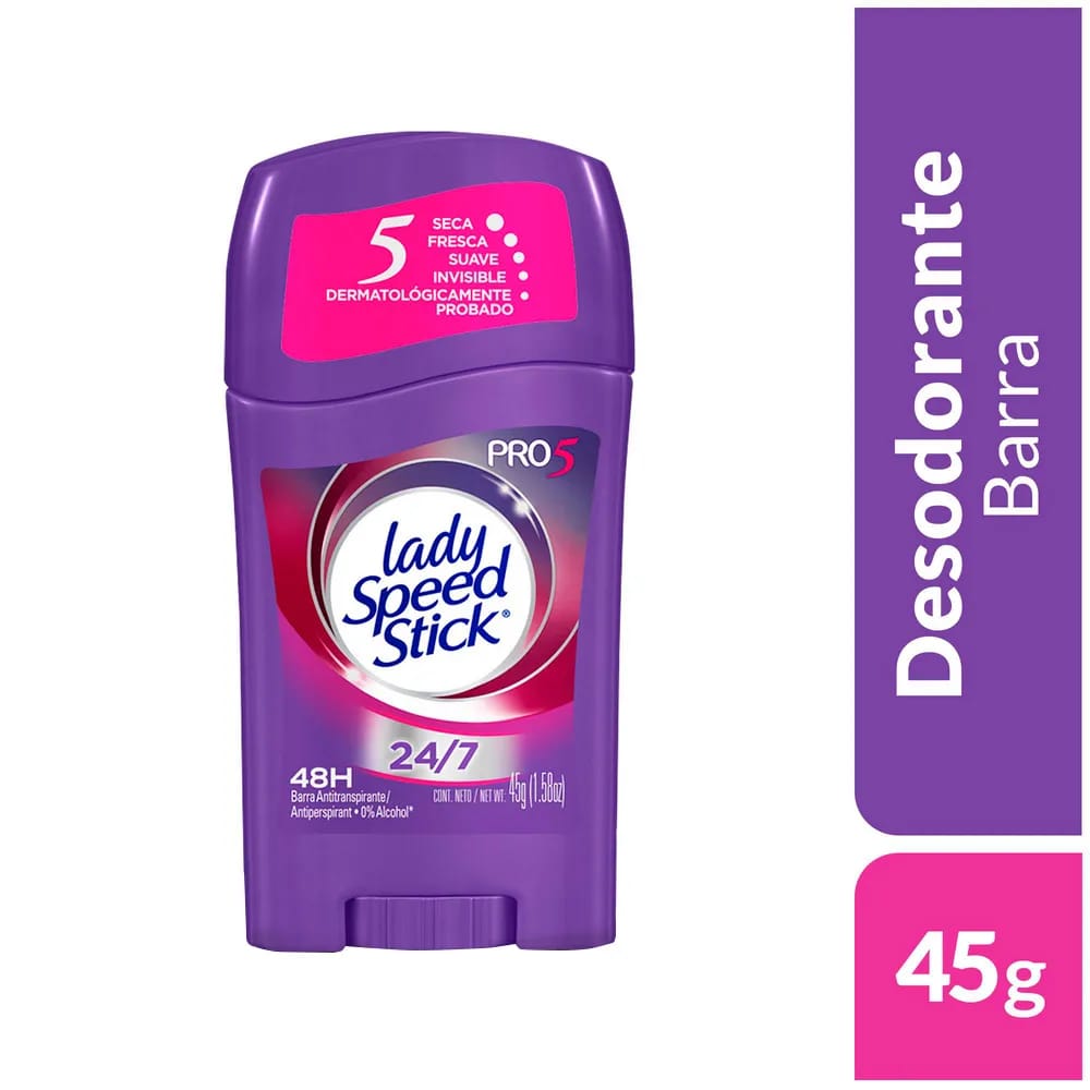 Desodorante para Mujer en Barra LADY SPEED STICK Pro5 Frasco 45g