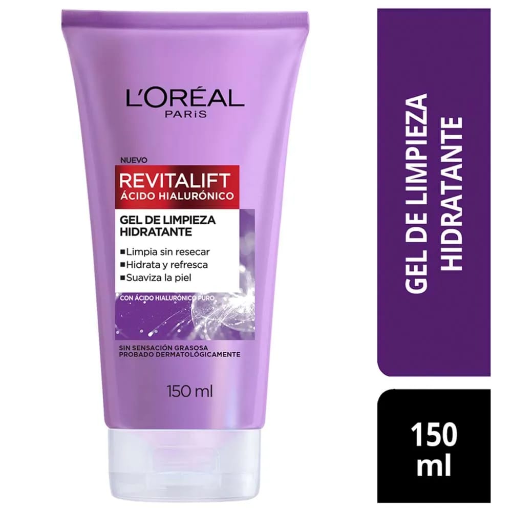 Gel de Limpieza Hidratante L'ORÉAL Ácido Hialurónico Frasco 150ml