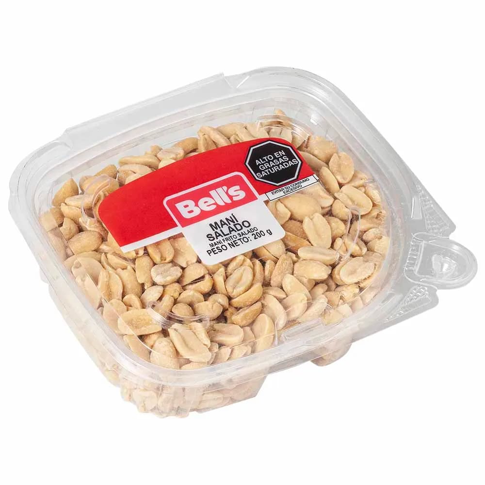 Piqueo BELL'S Mani tostado frito Táper 200Gr