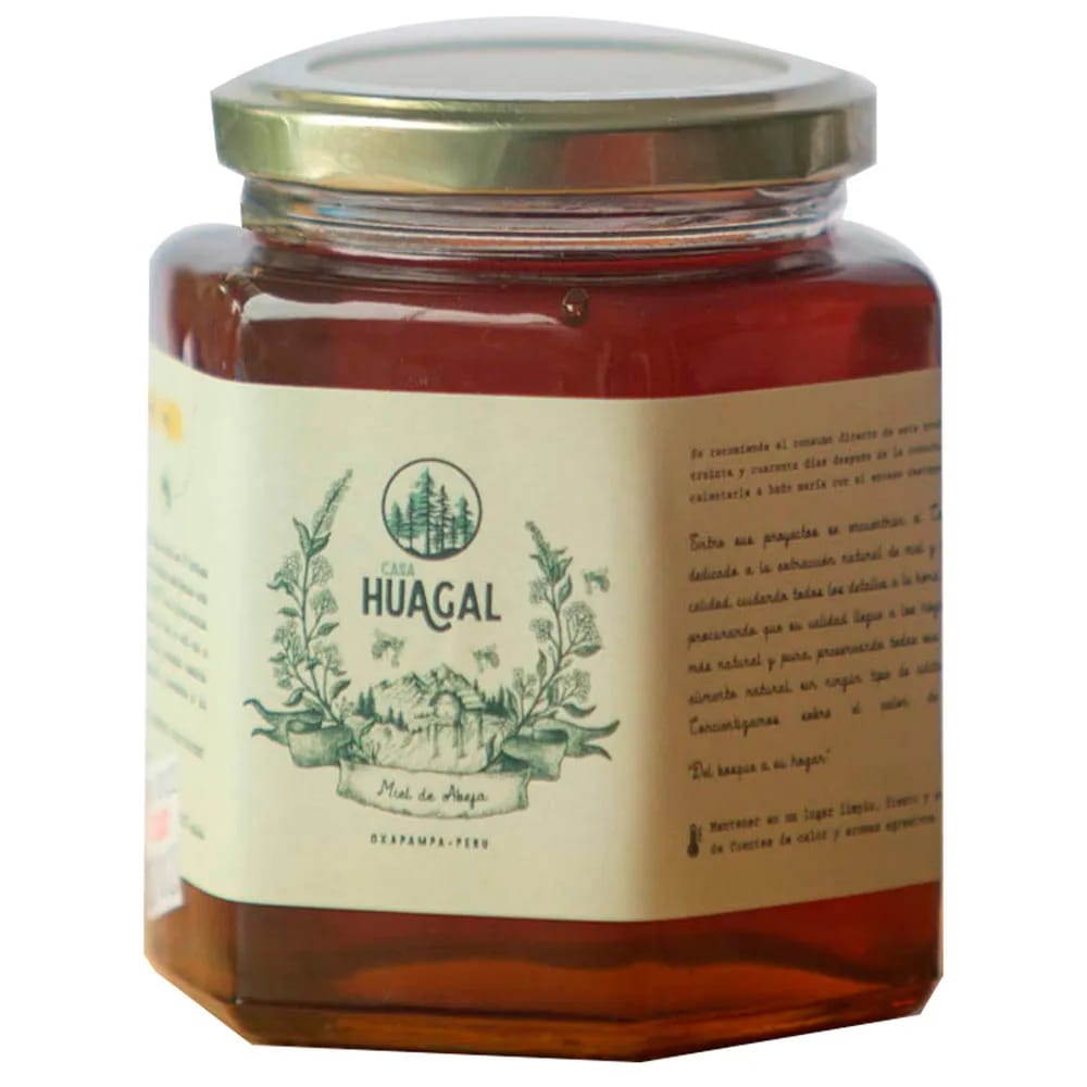 Miel de Abeja Pura HUAGAL Oxapampa Frasco 500g