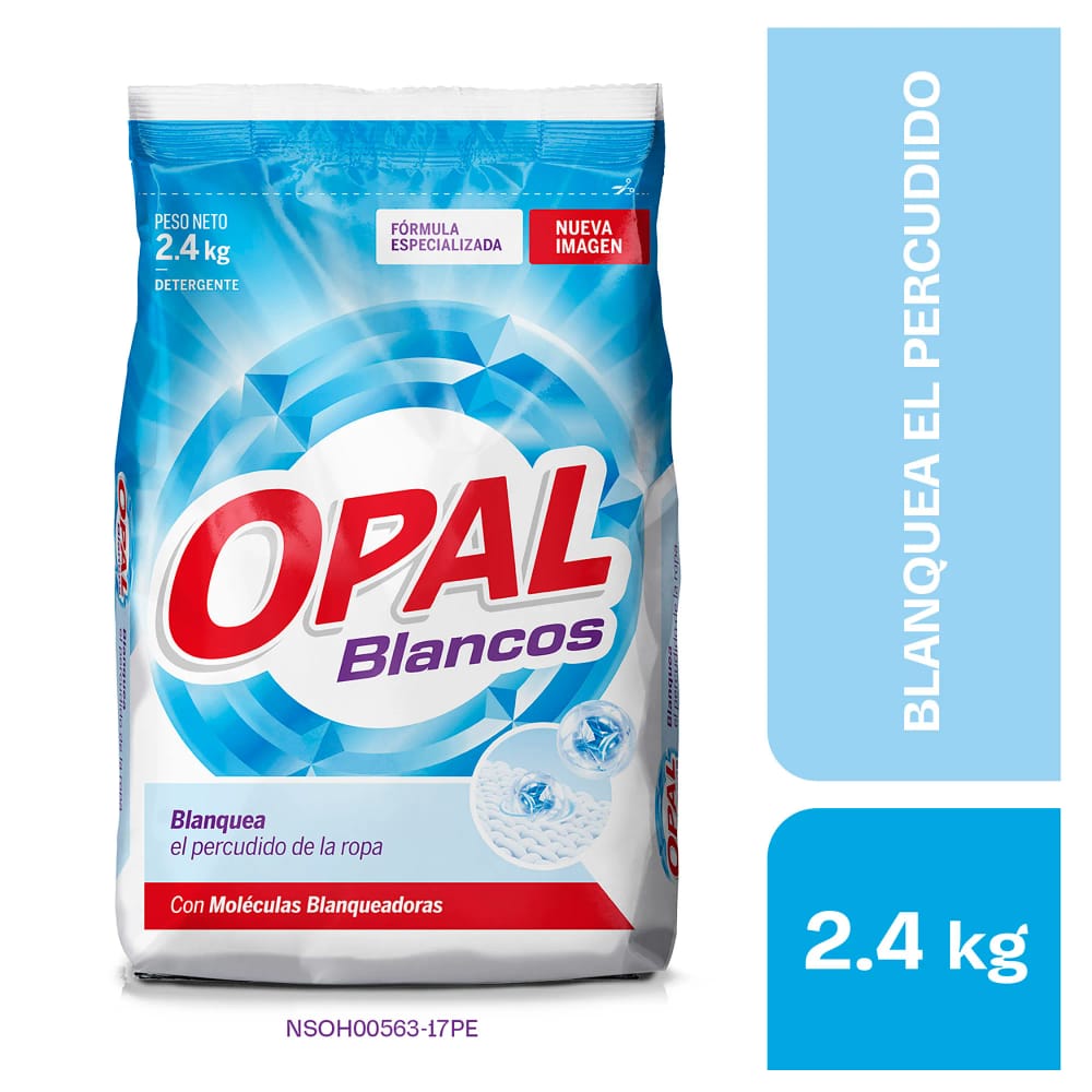 Detergente en Polvo OPAL Blancos Bolsa 2.4Kg