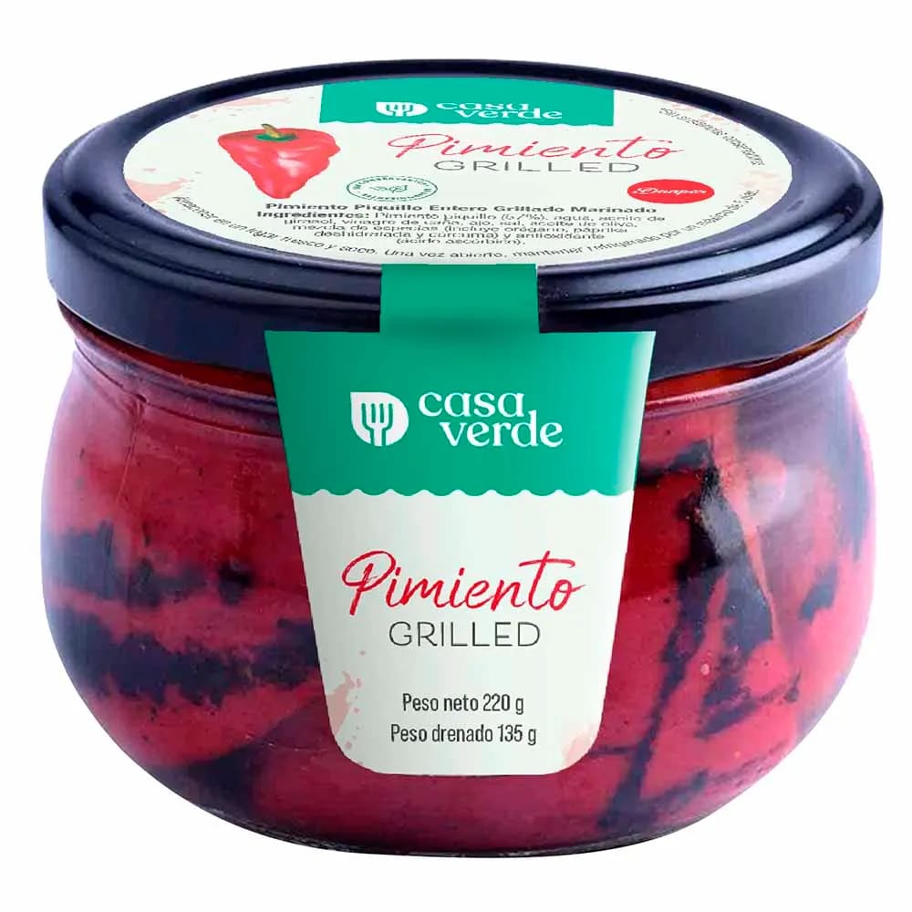 Pimiento Grilled Marinado CASA VERDE Frasco 220g