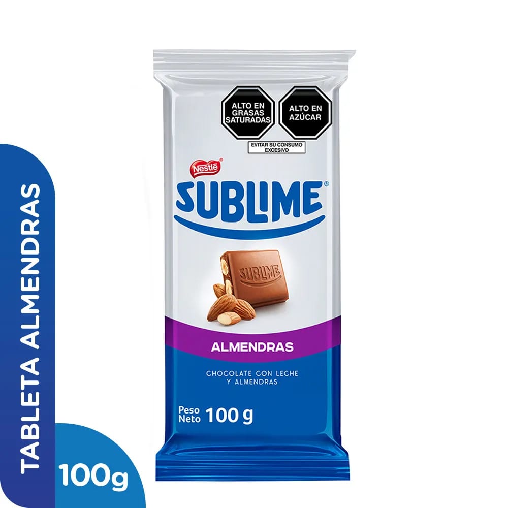 Chocolate SUBLIME Almendras Tableta 100g