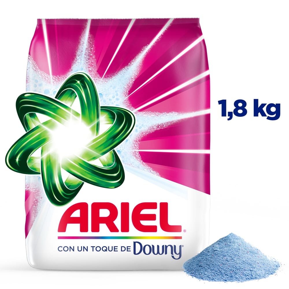 Detergente en Polvo ARIEL con Toque de DOWNY Bolsa 1.8Kg