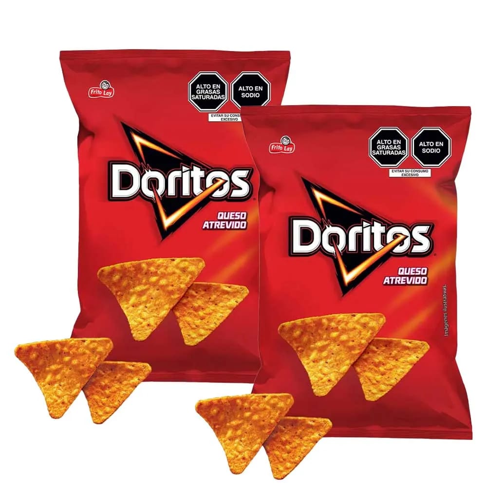 Pack Tortillas de Maíz DORITOS Queso Atrevido Bolsa 190g x 2un