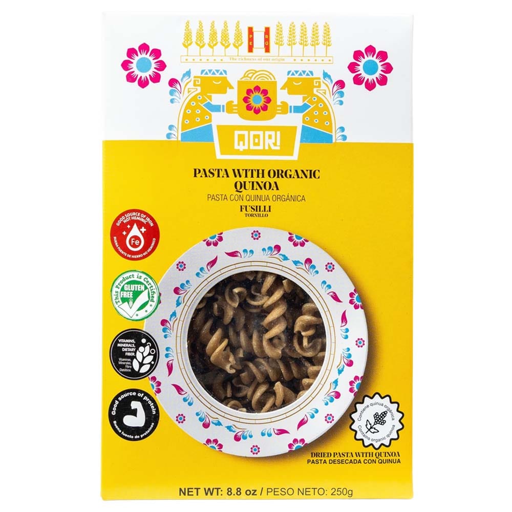 Fideos Tornillo QORI Quinua Orgánica Caja 250g