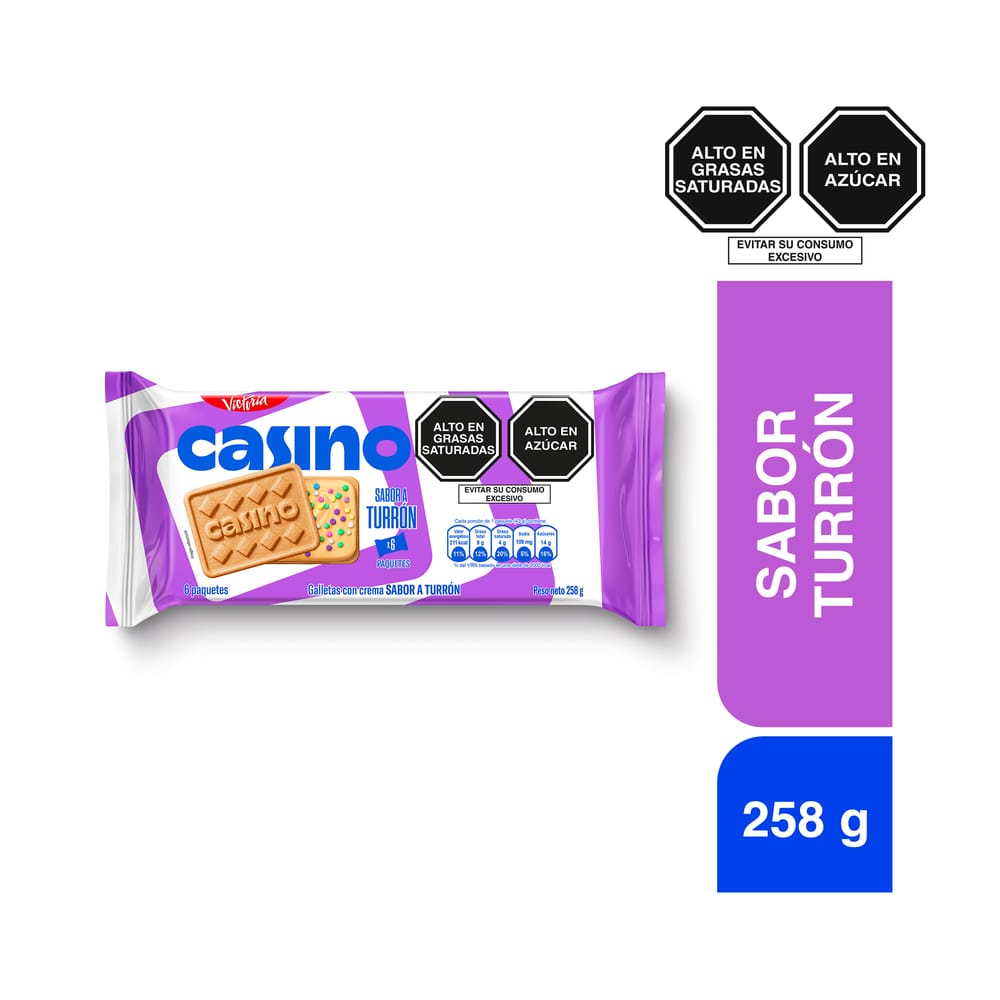 Galletas VICTORIA CASINO Turrón Paquete 6un