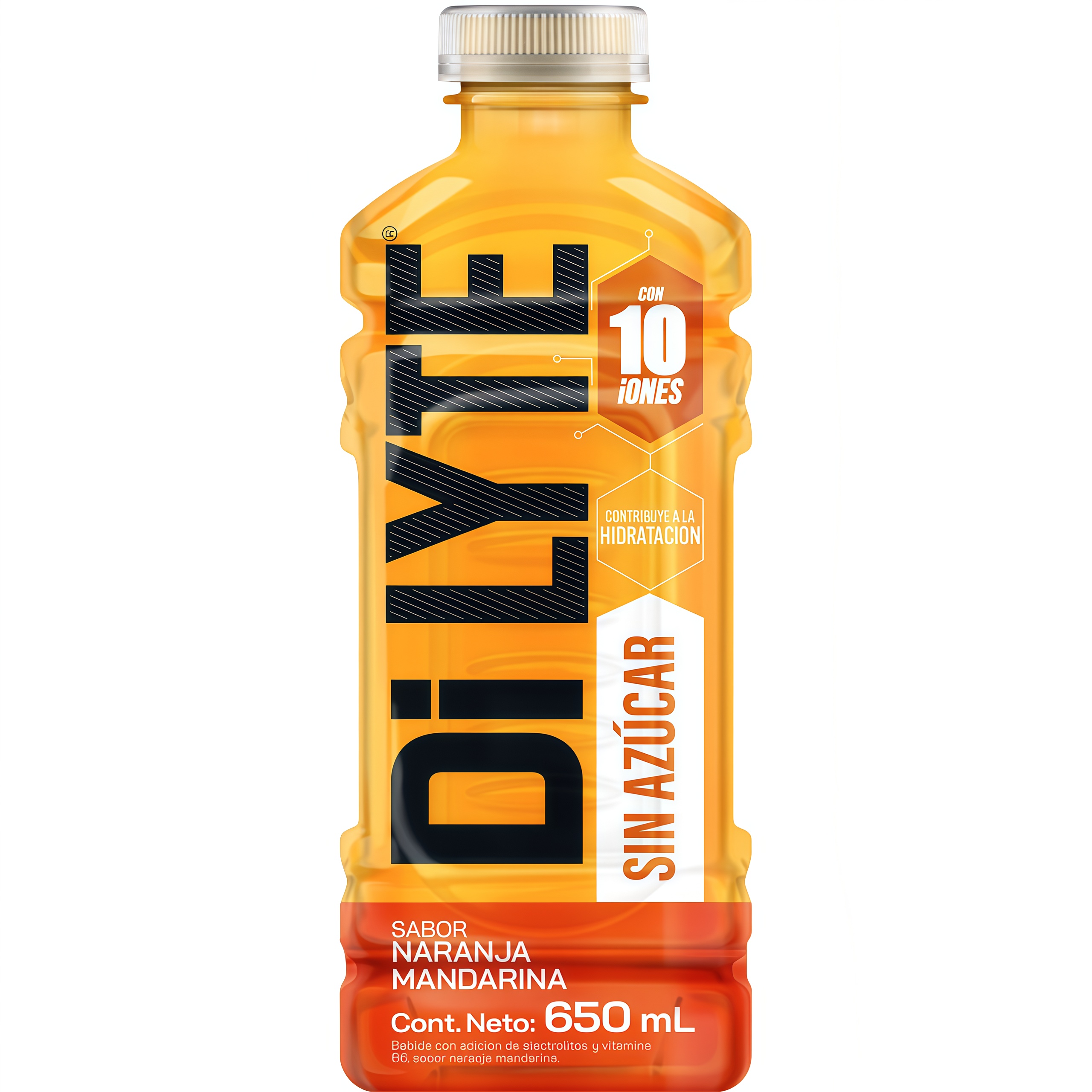 Bebida Rehidratante DILYTE Sabor a Mandarina y Naranja sin Azúcar Botella 650ml