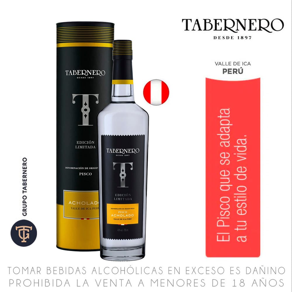 Pisco TABERNERO Edición Limitada Acholado Botella 700ml