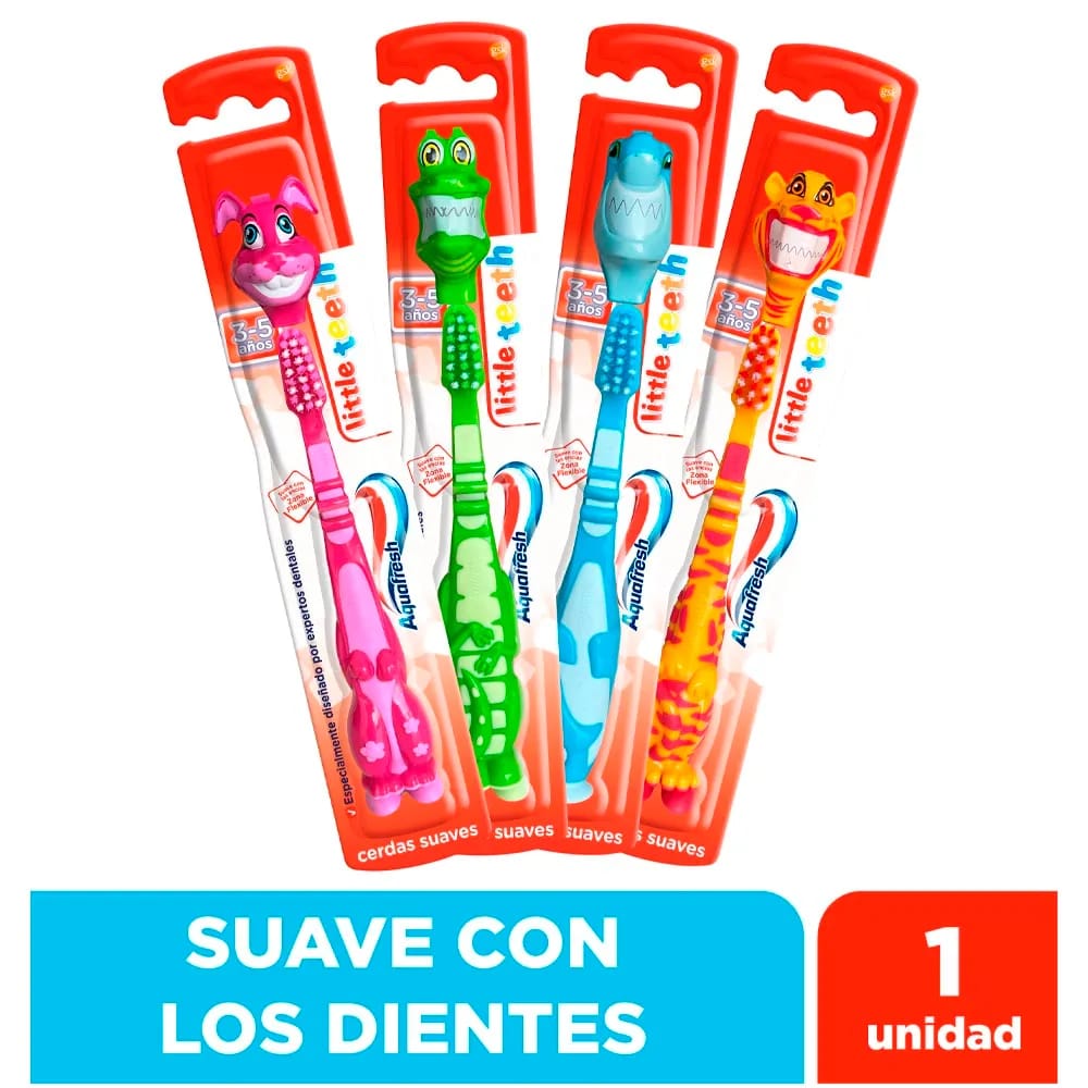 Cepillo Dental AQUAFRESH Little Teeth 3 a 5 años - Paquete 1 un