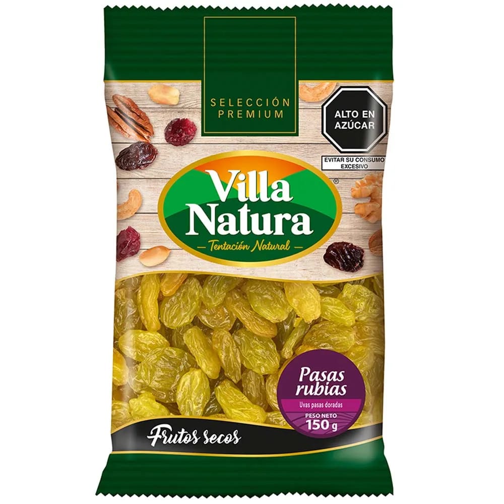 Pasas Rubias VILLA NATURA Bolsa 150g