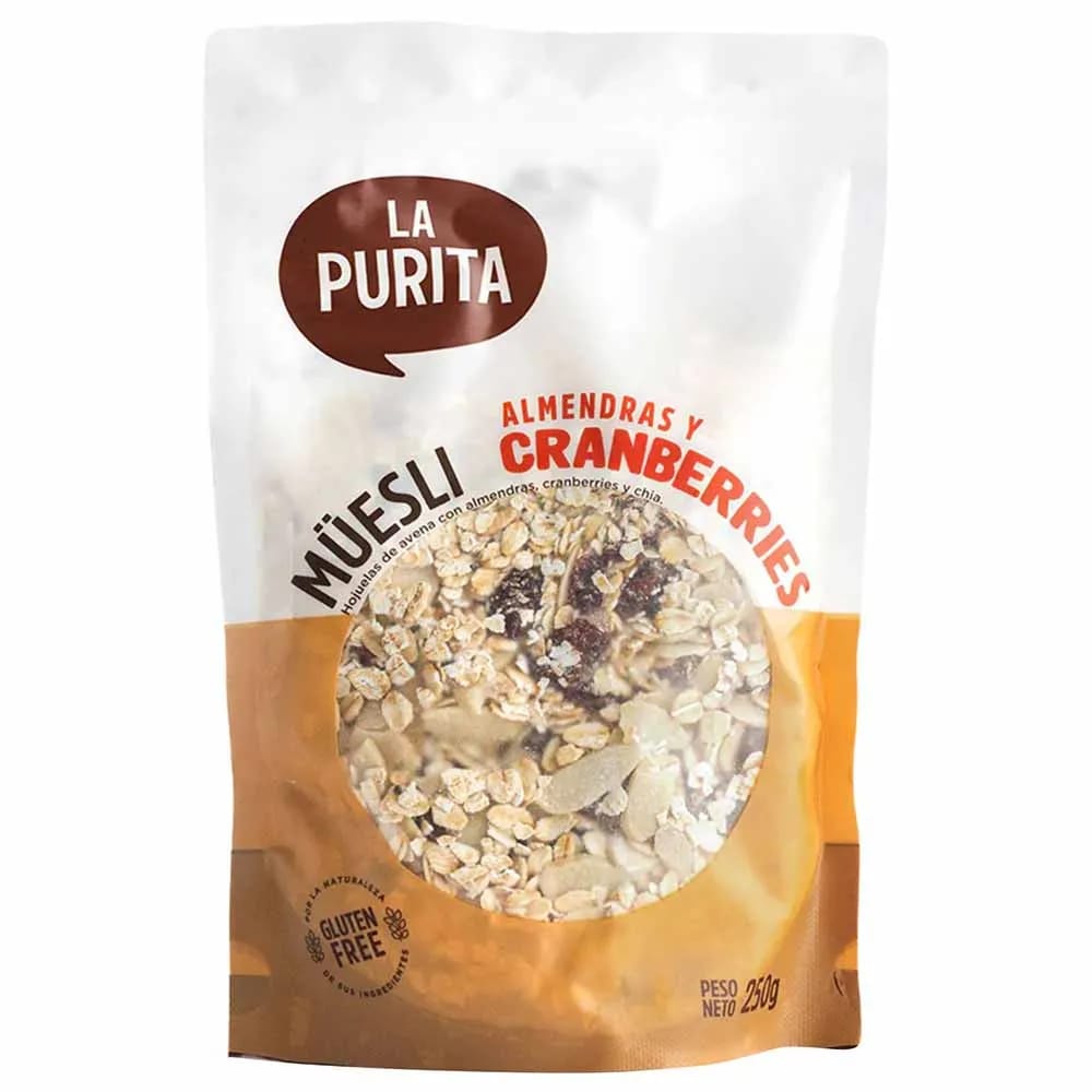 Almendra & Cramberry LA PURITA Muesli Doypack 250g