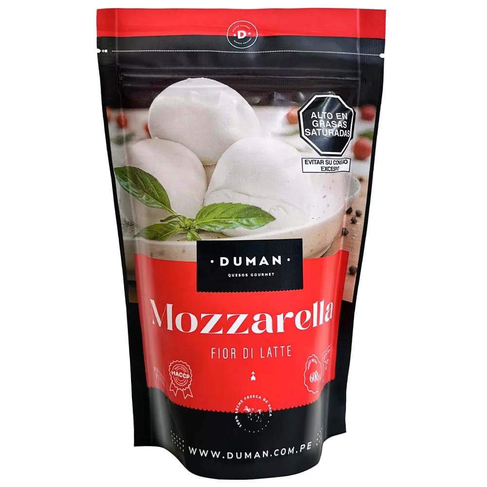 Queso Mozzarella DUMAN Fior Di Latte Paquete 250g