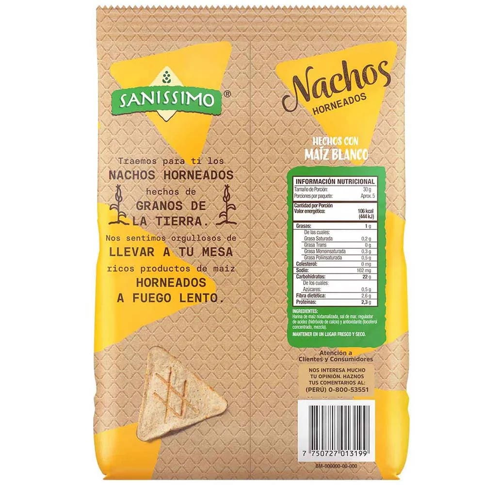Nachos Clásicos SANISSIMO Bolsa 160g