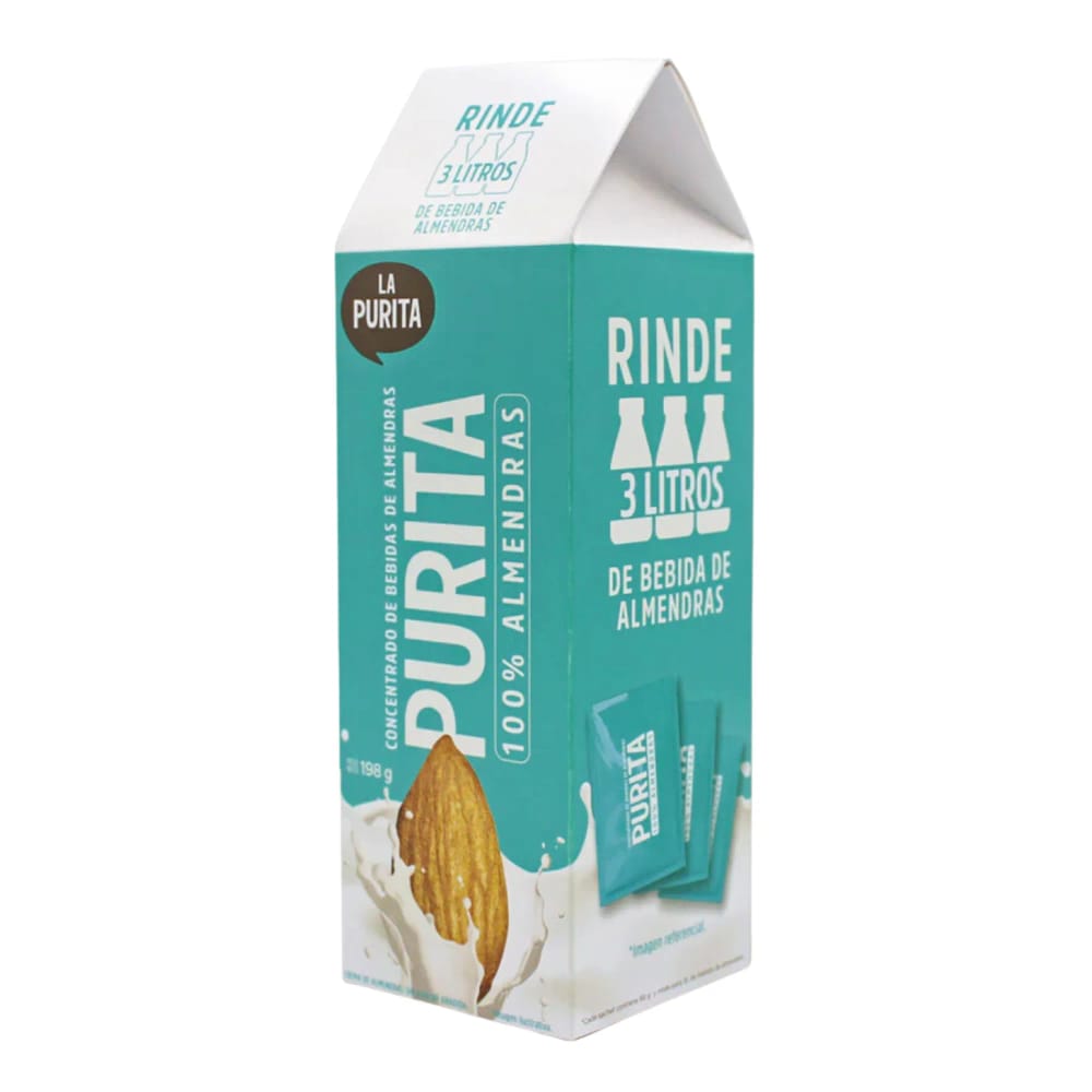 Concentrado de Bebida de Almendras LA PURITA 100% Vegetal 198g