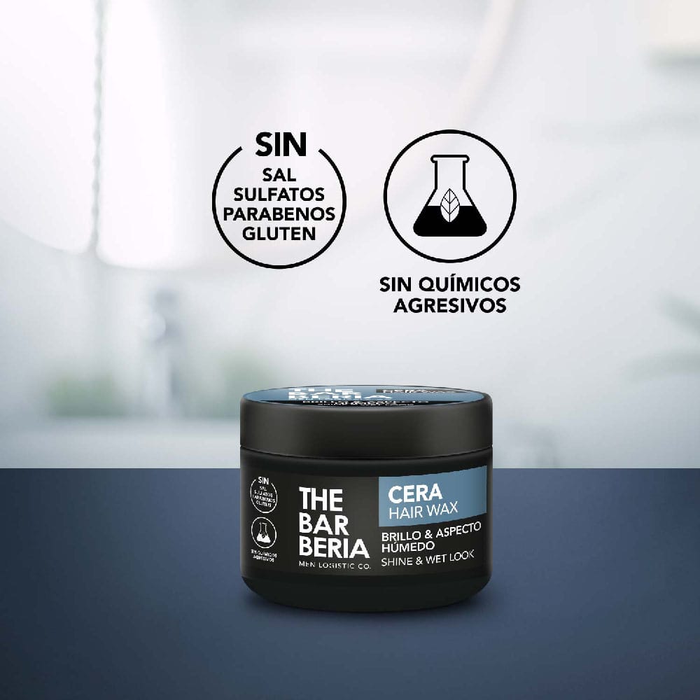Cera para Cabello THE BARBERIA Brillo y Aspecto Húmedo Pota 70g