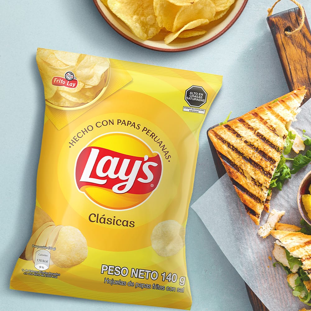 Papas Fritas LAY'S Clásicas Sal Bolsa 140g
