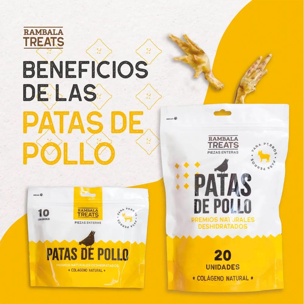 Alimento para Perro RAMBALA Snack Patas de Pollo Doypack 10un