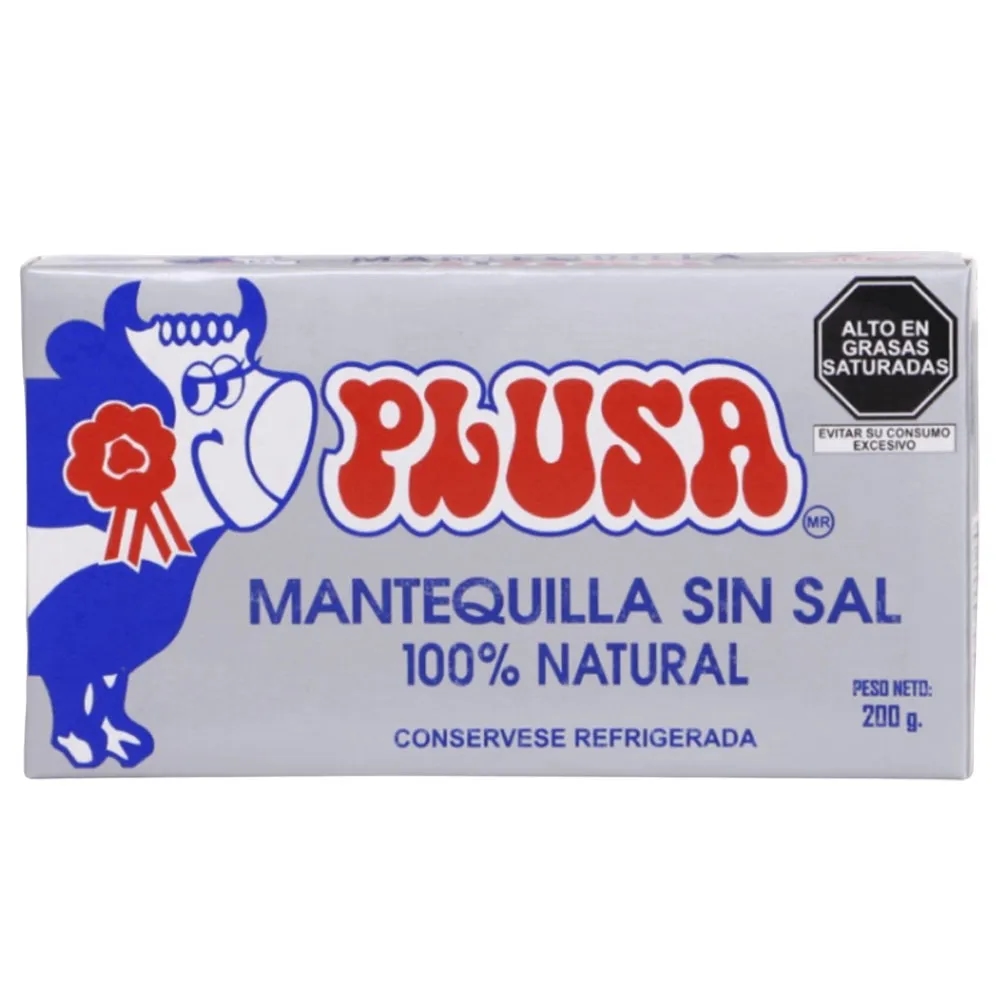 Mantequilla sin Sal PLUSA Barra 200g