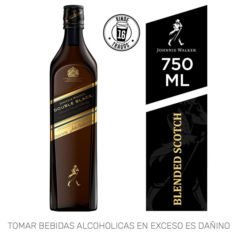 Whisky JOHNNIE WALKER Double Black Botella 750ml