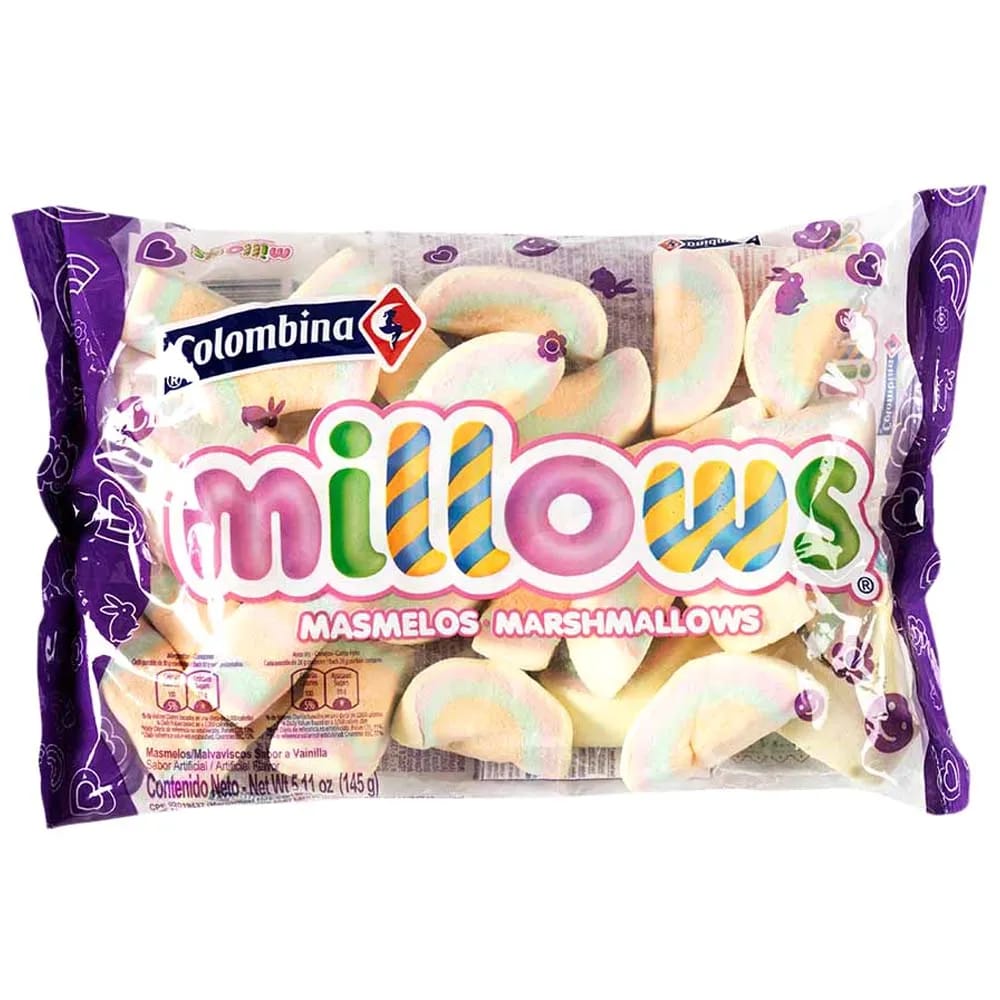 Marshmallows COLOMBINA Arco Iris Bolsa 145g