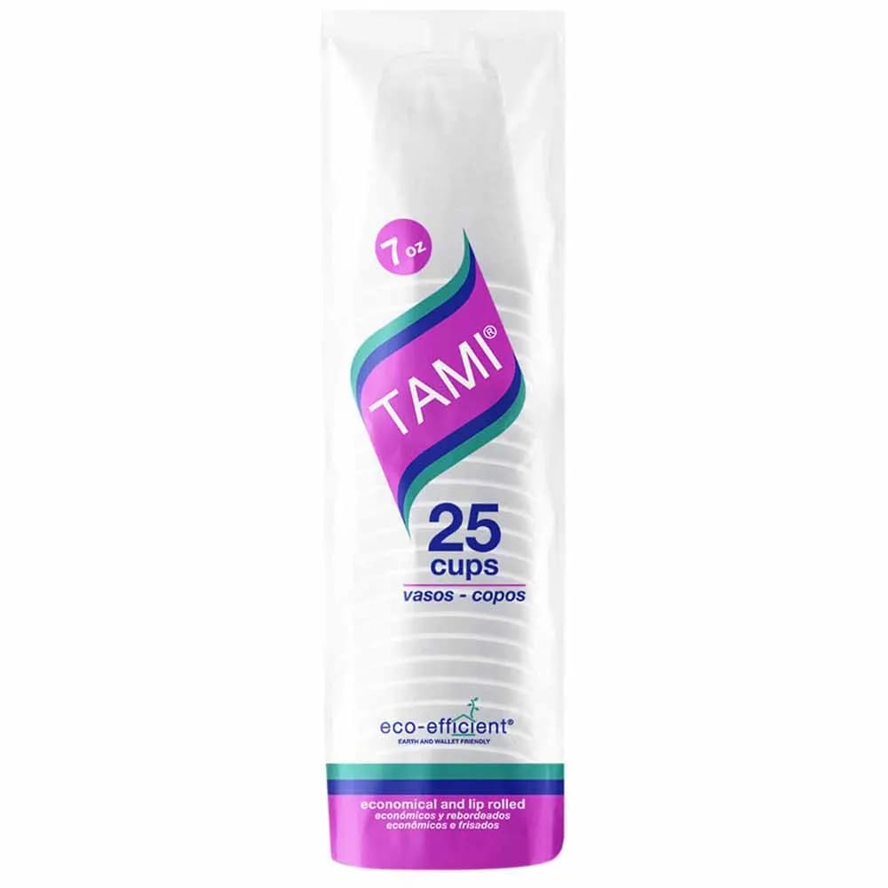 Vasos de Plástico TAMI 7 Oz Paquete 25un