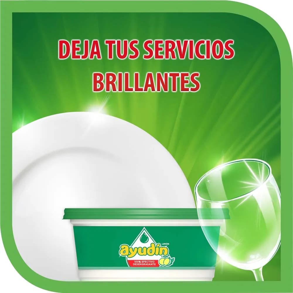 Lavavajilla en Pasta AYUDÍN Limón y Sábila Pote 850g