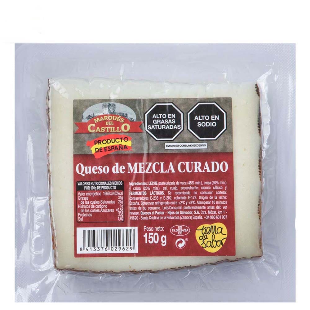 Queso de Vaca, Oveja y Cabra MARQUÉS DEL CASTILLO Paquete 150g