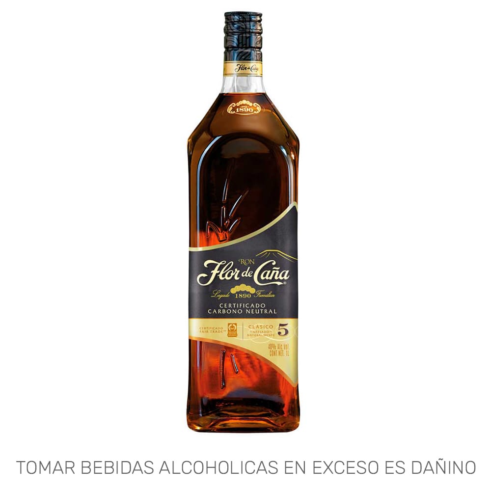 Ron FLOR DE CAÑA 5 Años Botella 1L