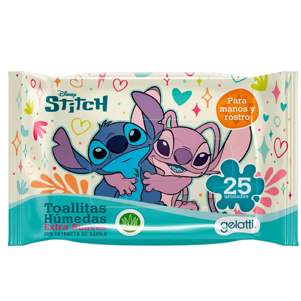 Toallitas Húmedas GELATTI Stitch Paquete 25un