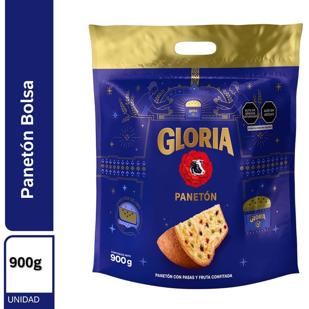 Panetón GLORIA Bolsa 900g