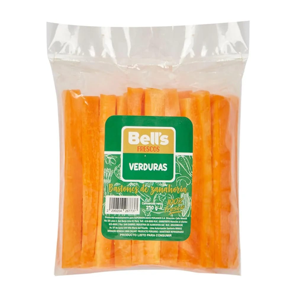 Bastones de Zanahoria BELL'S FRESCOS Bolsa 250g
