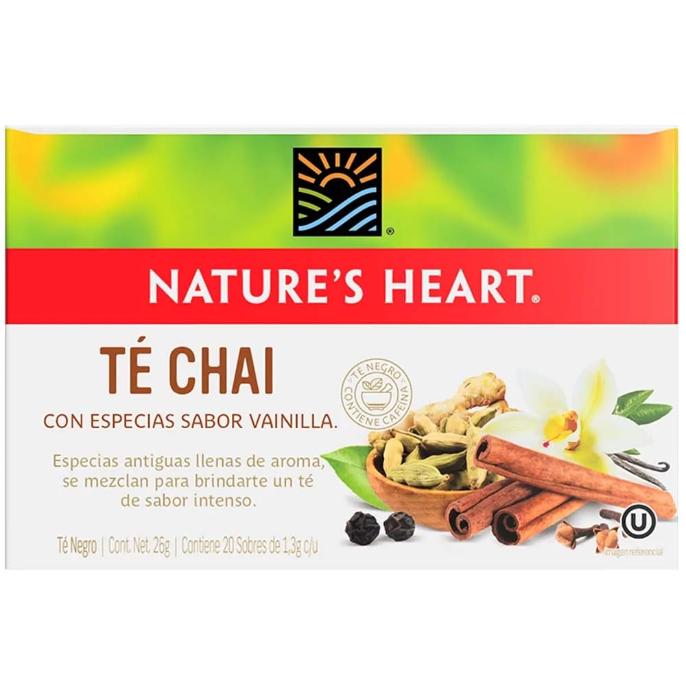 Té Negro NATURE'S HEART Chai con Especias Caja 20un