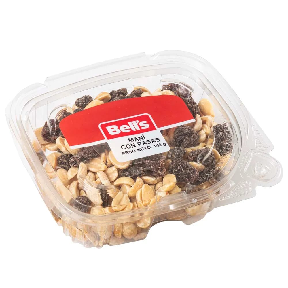 Piqueo BELL'S Maní con Pasas Táper 140g