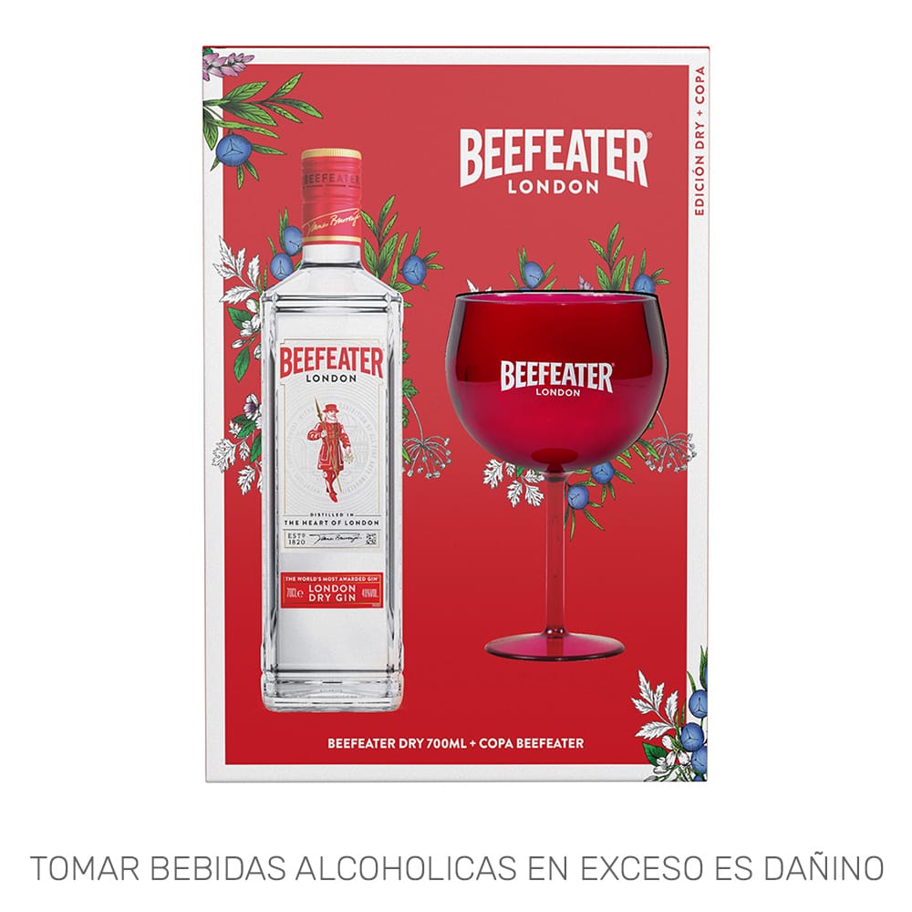 Pack Gin Puro BEEFEATER Dry Botella 700ml + Copa
