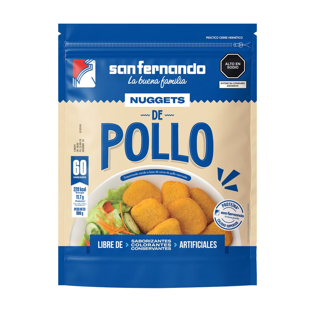 Nuggets de Pollo SAN FERNANDO Bolsa 60un